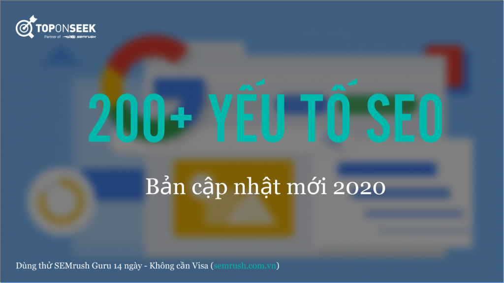 200+ yếu tố SEO: Bản cập nhật mới 2020