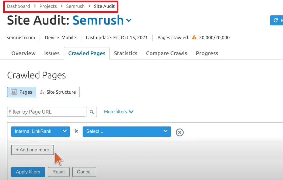 Kiểm toán website bằng SEMrush