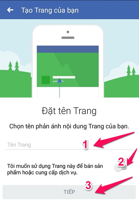 Hướng dẫn tạo Trang Fanpage trên điện thoại