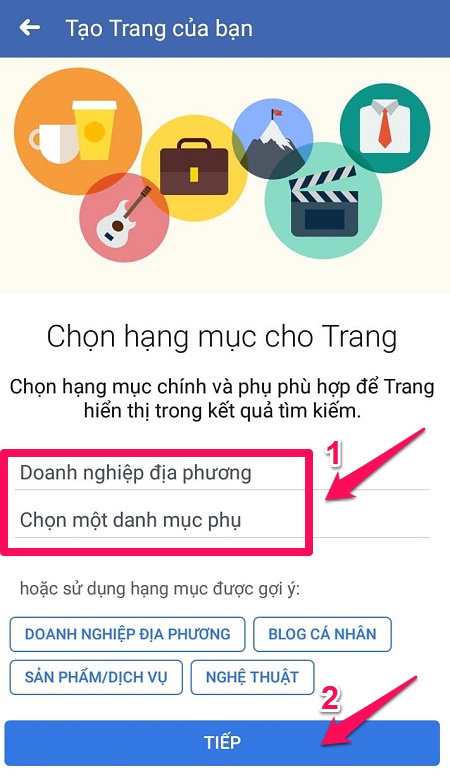Hướng dẫn tạo Trang Fanpage trên điện thoại