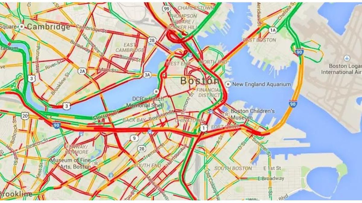 Google Maps API thể hiện tình trạng giao thông các tuyến đường