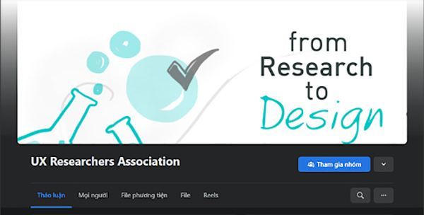 Trang cộng đồng FaceBook về UX Research