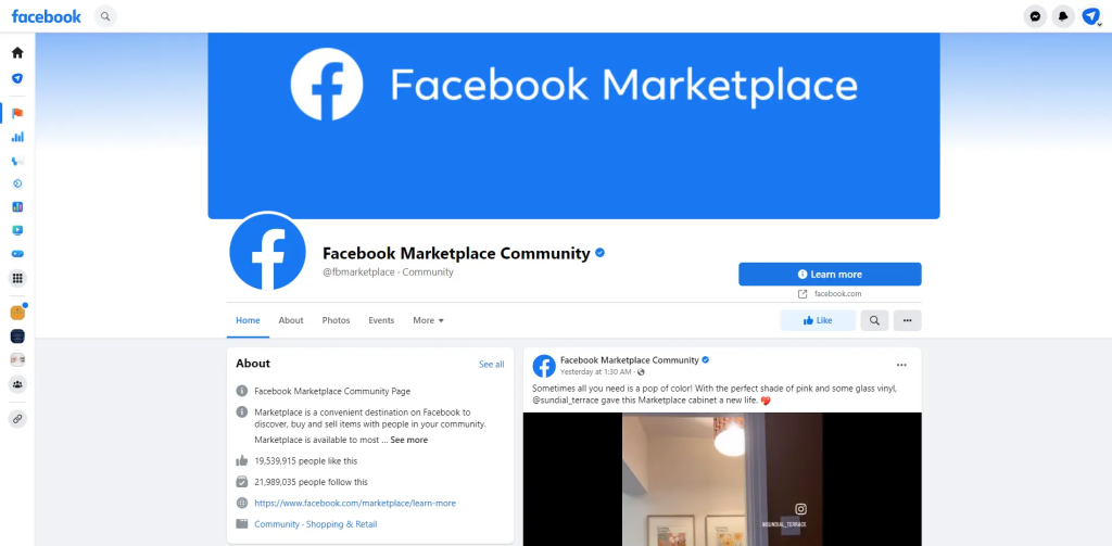 Page Facebook chủ yếu được tạo cho các người nổi tiếng hay các doanh nghiệp, tập đoàn