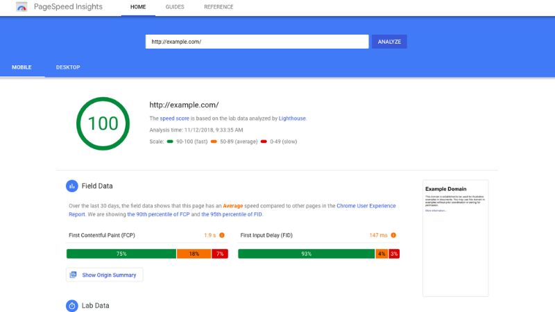 Sử dụng Google PageSpeed Insights để đo lường tốc độ tải trang