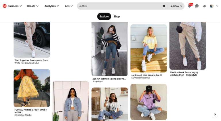 Kết quả tìm kiếm hình ảnh trên Pinterest