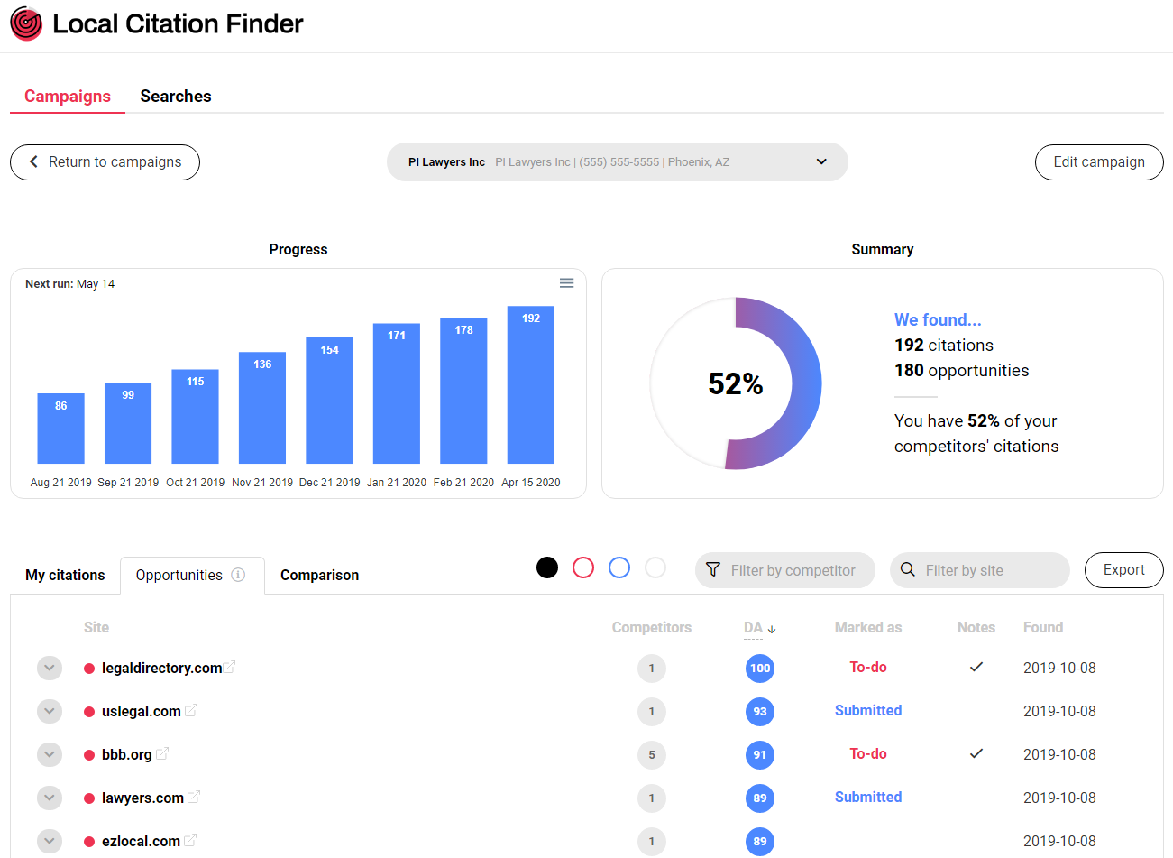 Whitespark Local Citation Finder