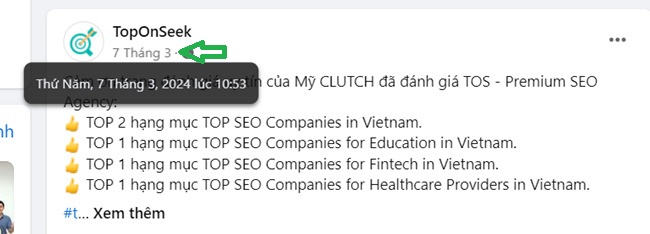 cách xem thời gian đăng bài Facebook của người khác