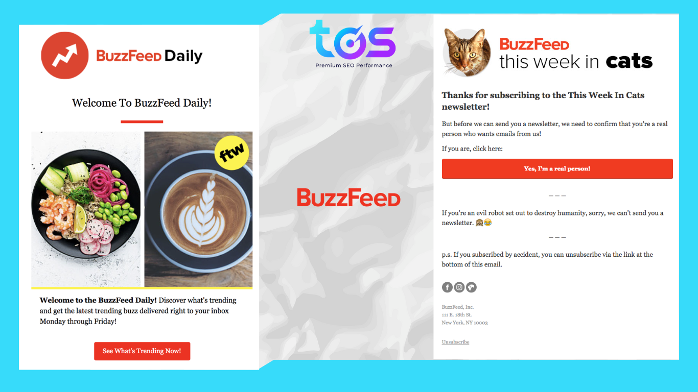 Một số tiêu đề email marketing của BuzzFeed