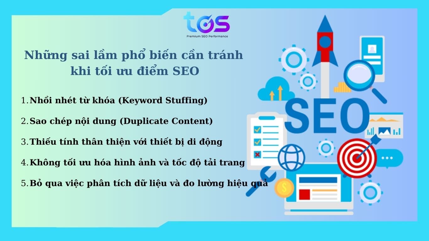Một số sai lầm cần tránh khi muốn tối ưu điểm SEO