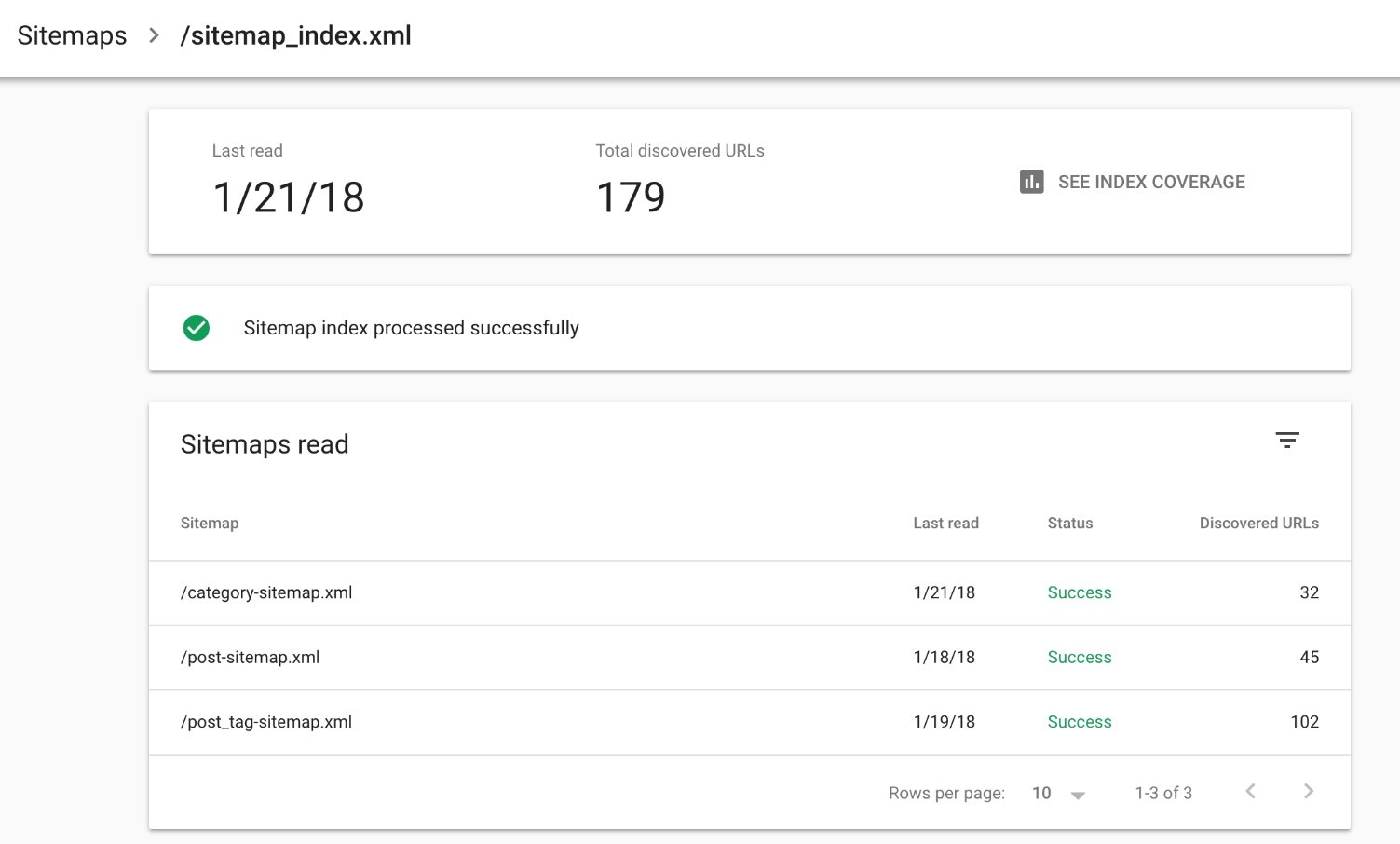 Chức năng Sitemaps của Google Search Console
