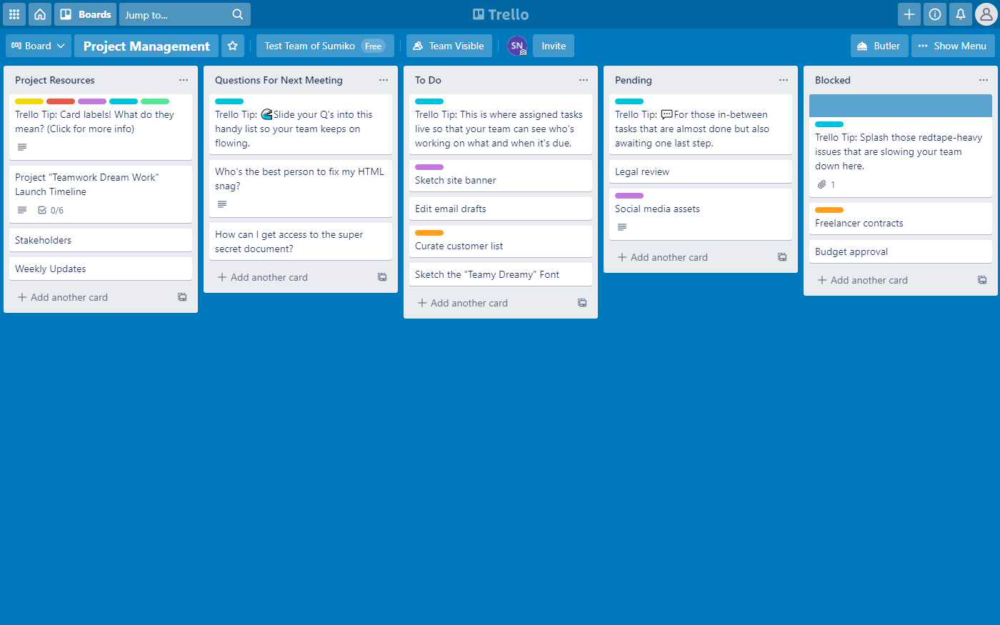 công cụ lên lịch cho Social Content trello