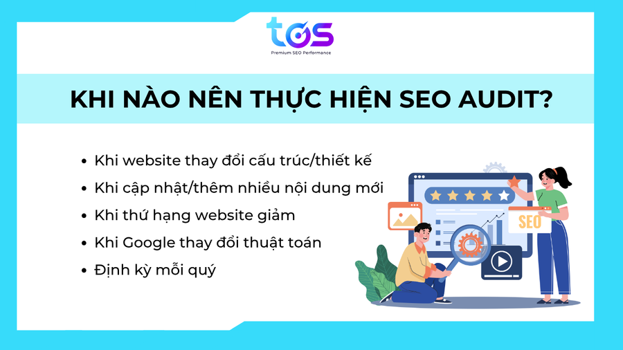 Những thời điểm nên thực hiện SEO Audit