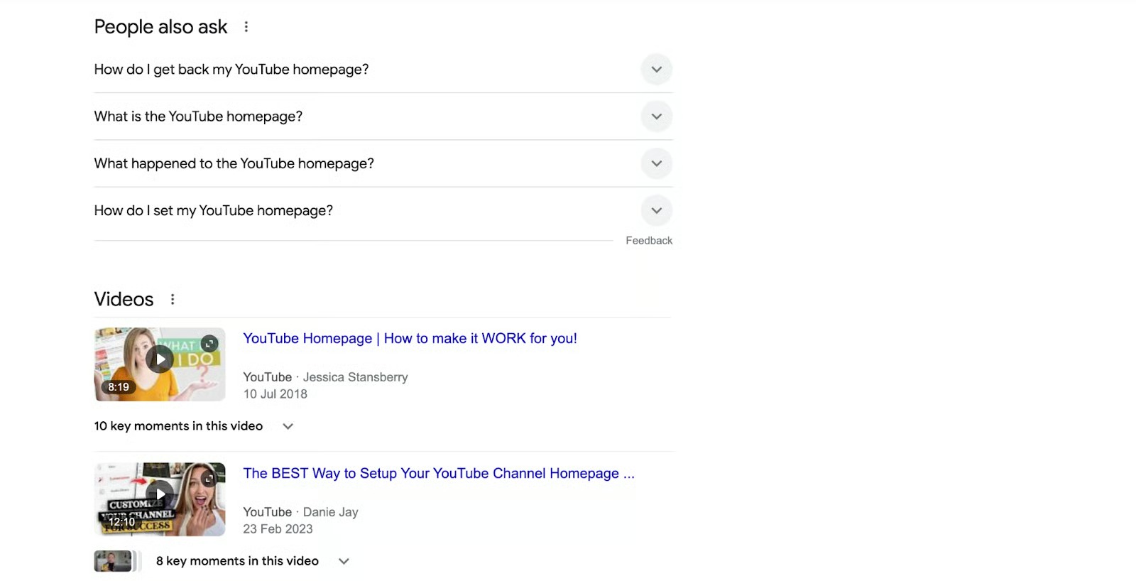 Kết quả hiển thị trên Google