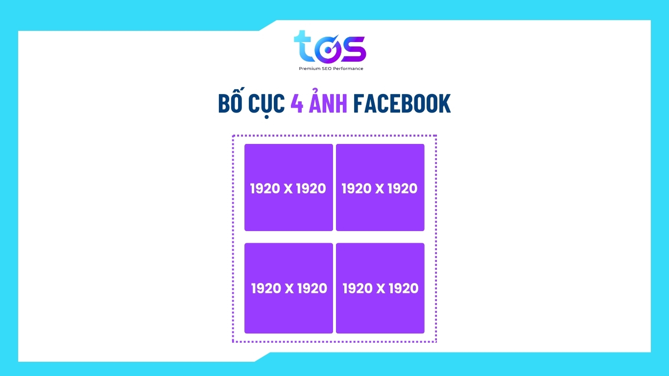 Bố cục 4 ảnh vuông Facebook