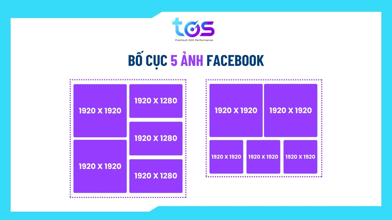 Bố cục 5 ảnh Facebook