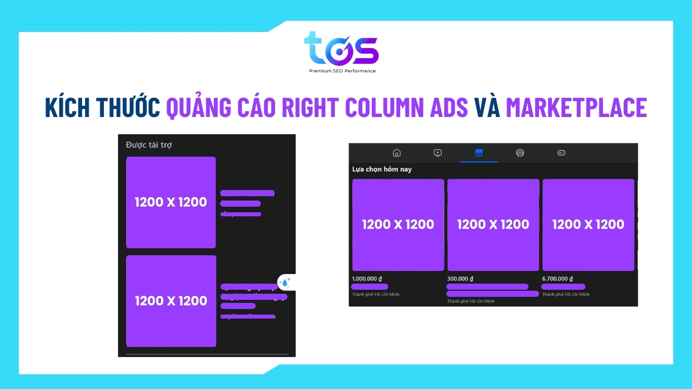 Kích thước Quảng cáo right column ads và marketplace