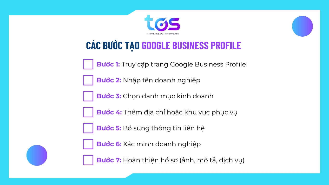 Tổng hợp các bước tạo Google Business Profile