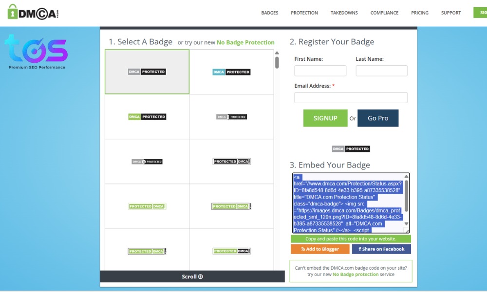 Hướng dẫn đăng ký dmca protected và cài đặt badge dmca cho website