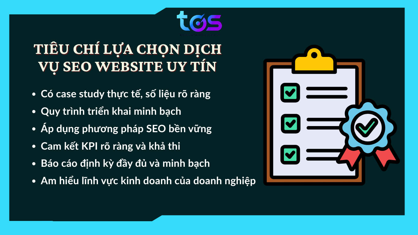 Tiêu chí lựa chọn dịch vụ SEO website uy tín 