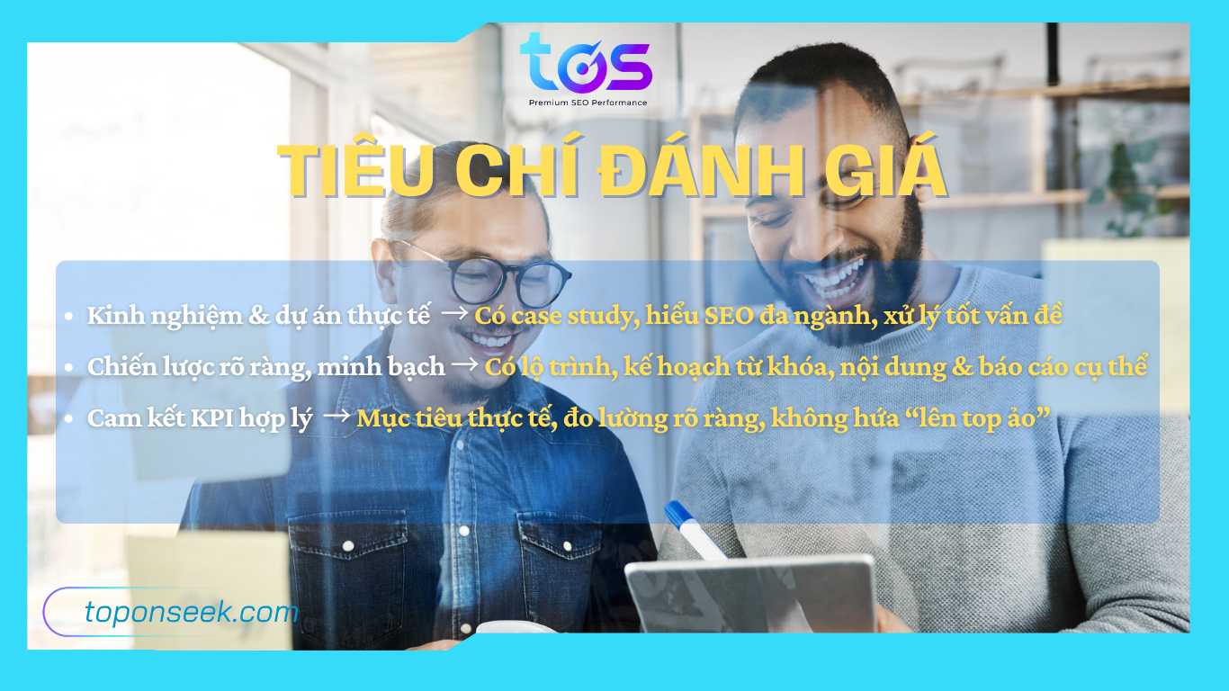 tiêu chí đánh giá dịch vụ seo top 3