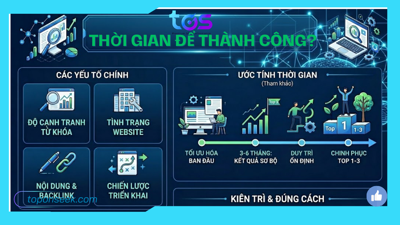thời gian để triển khai seo top 3 thành công