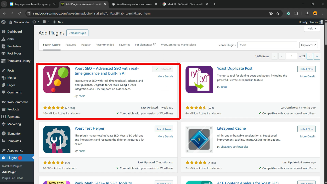 Cài đặt “Yoast SEO” cho web