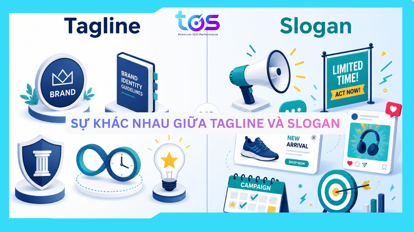 Sự khác nhau giữa Tagline và Slogan 