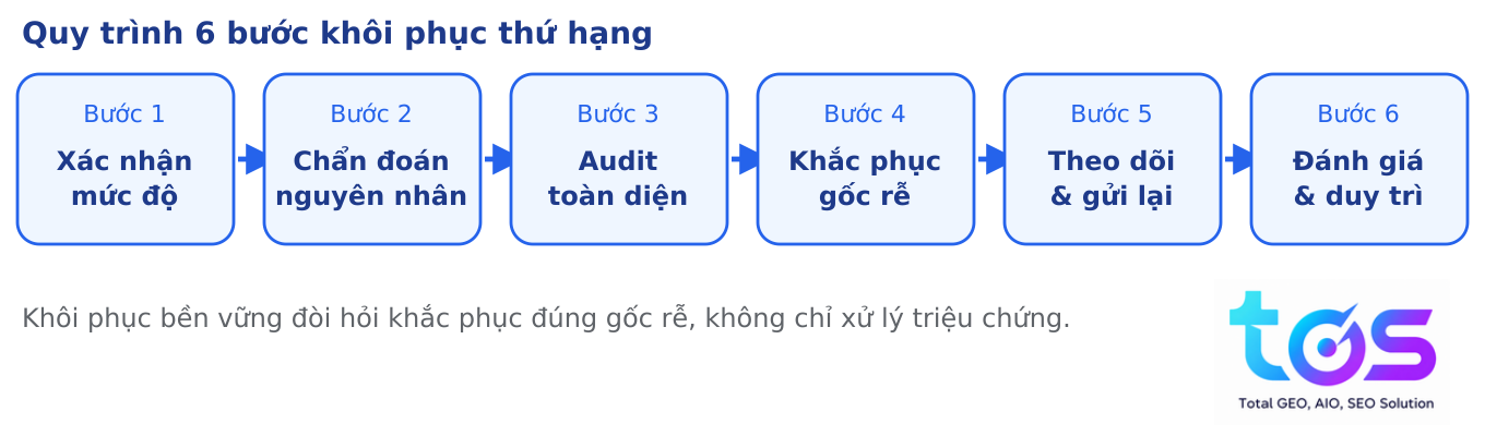 Quy trình 6 bước khôi phục thứ hạng