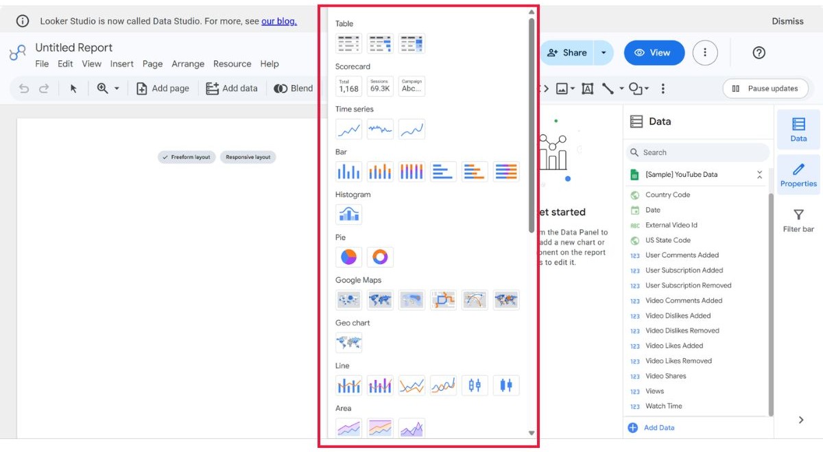 Hướng dẫn bắt đầu sử dụng Looker Studio 6