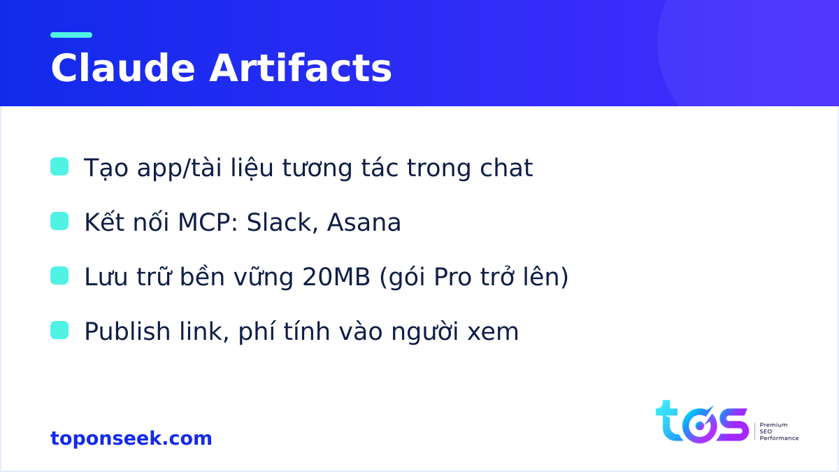 Claude Artifacts là gì - tính năng chính
