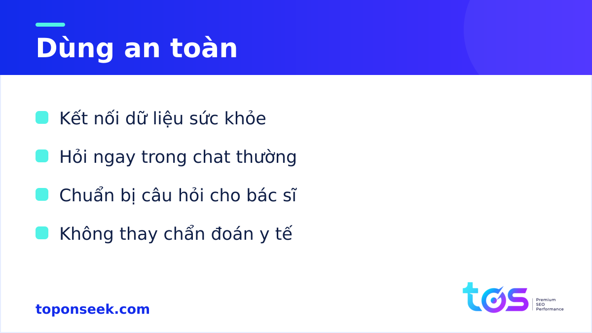 Cách dùng ChatGPT Health an toàn
