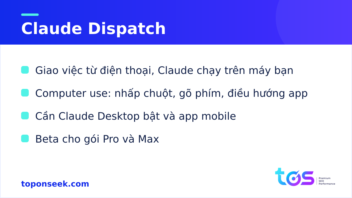 Claude Dispatch là gì - cách hoạt động
