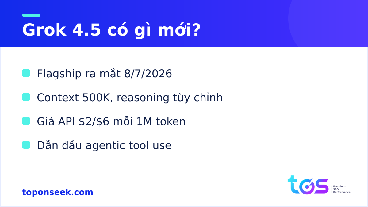 Grok - Grok 4.5 có gì mới?