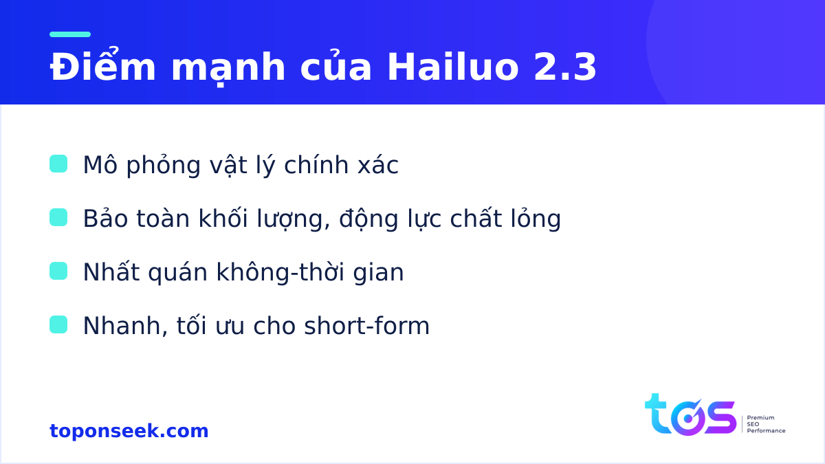 Hailuo - Điểm mạnh của Hailuo 2.3