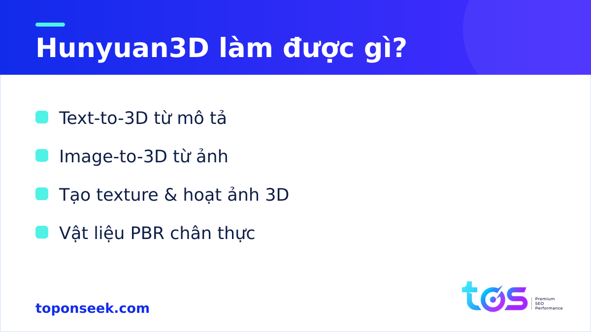 Hunyuan3D - Hunyuan3D làm được gì?
