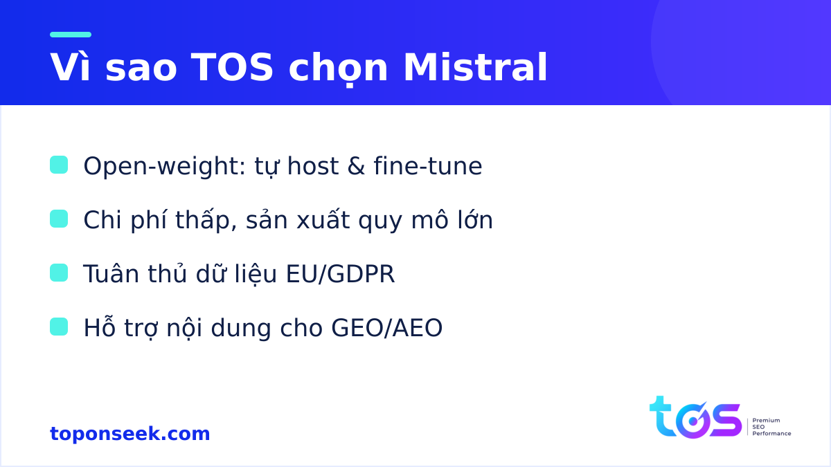 Mistral - Vì sao TOS chọn Mistral
