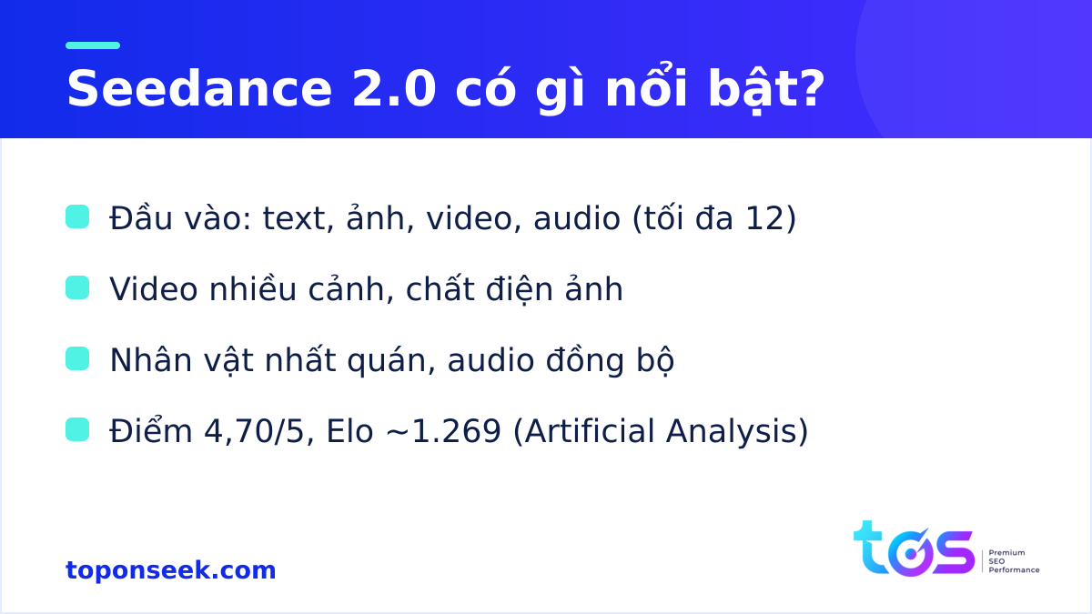 Seedance - Seedance 2.0 có gì nổi bật?