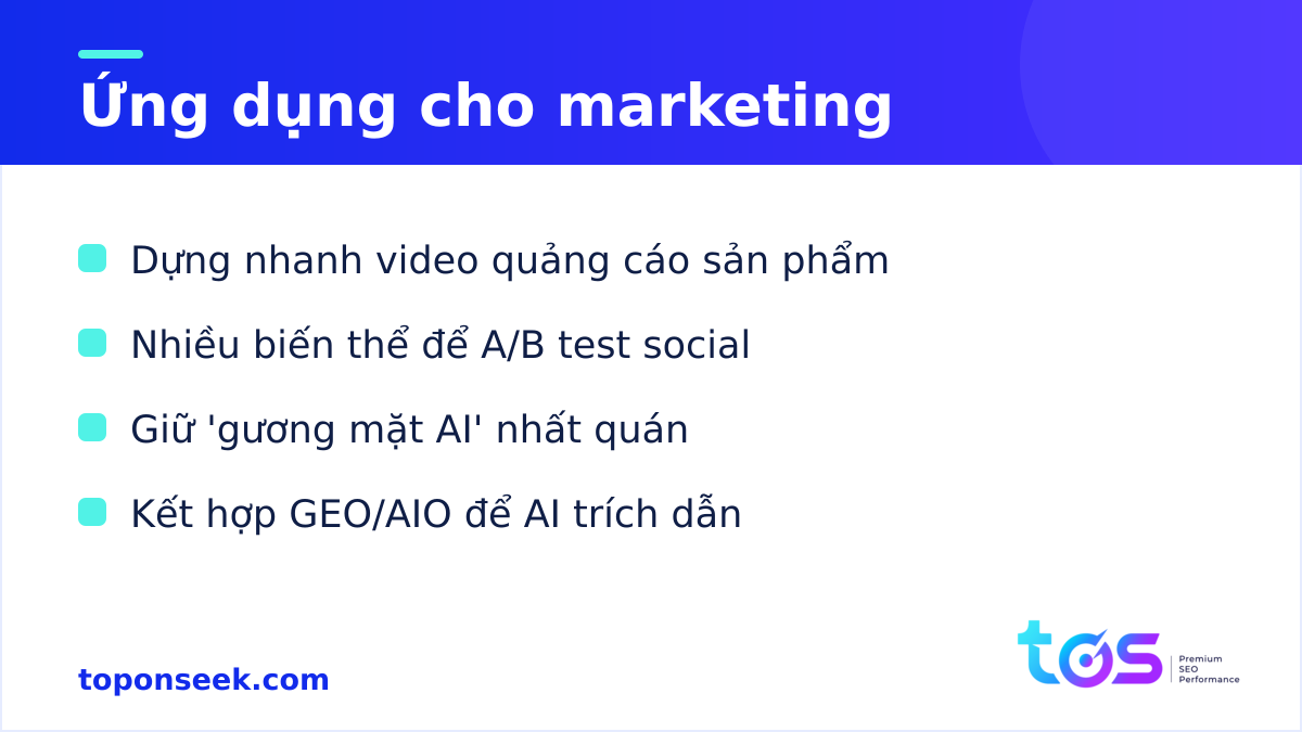 Seedance - Ứng dụng cho marketing