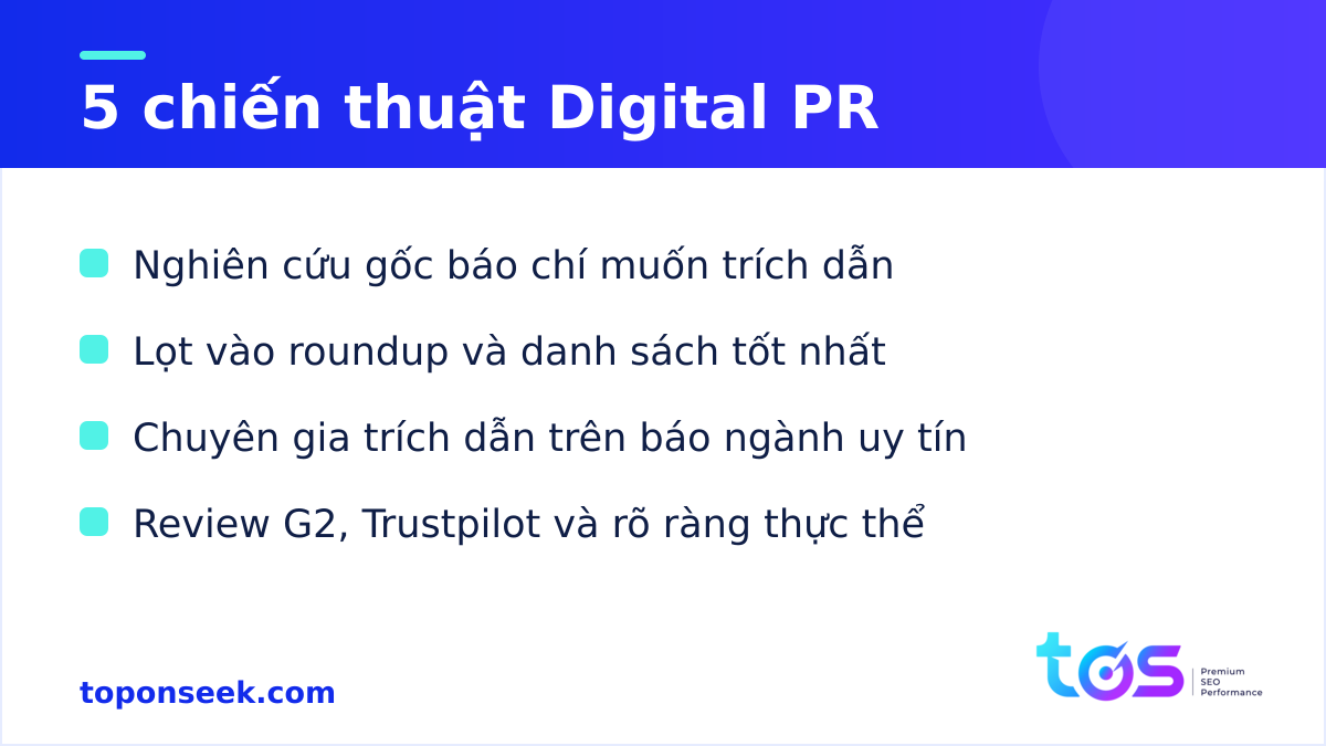 5 chiến thuật Digital PR cho AI