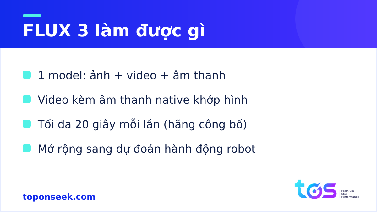 FLUX 3 làm được những gì