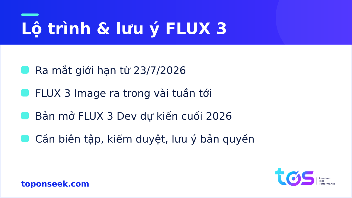 Lộ trình và lưu ý khi dùng FLUX 3