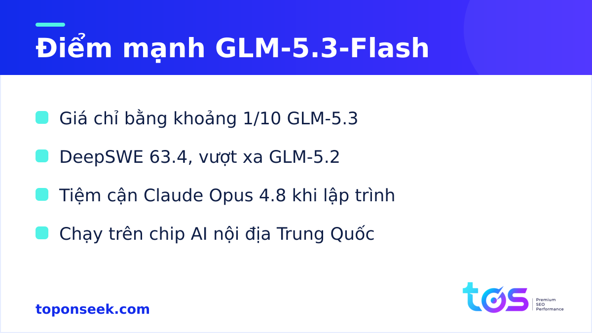 Điểm mạnh của GLM-5.3-Flash so với GLM-5.2