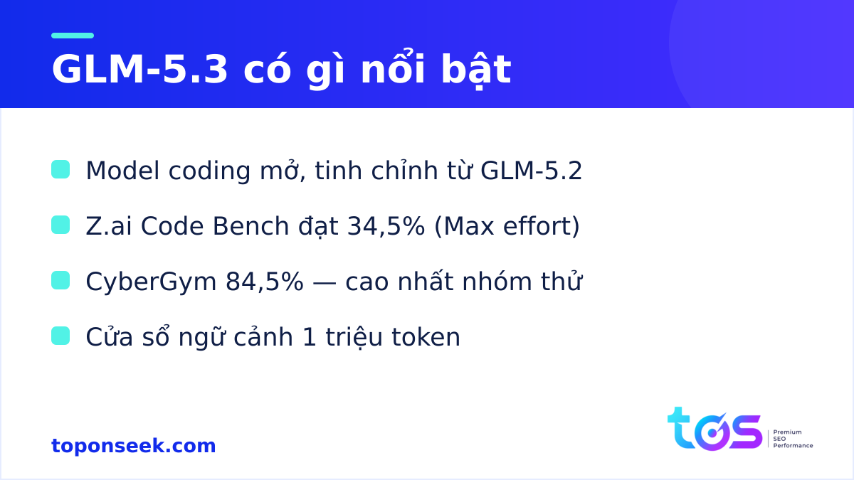 GLM-5.3 có gì nổi bật — coding và an ninh mạng