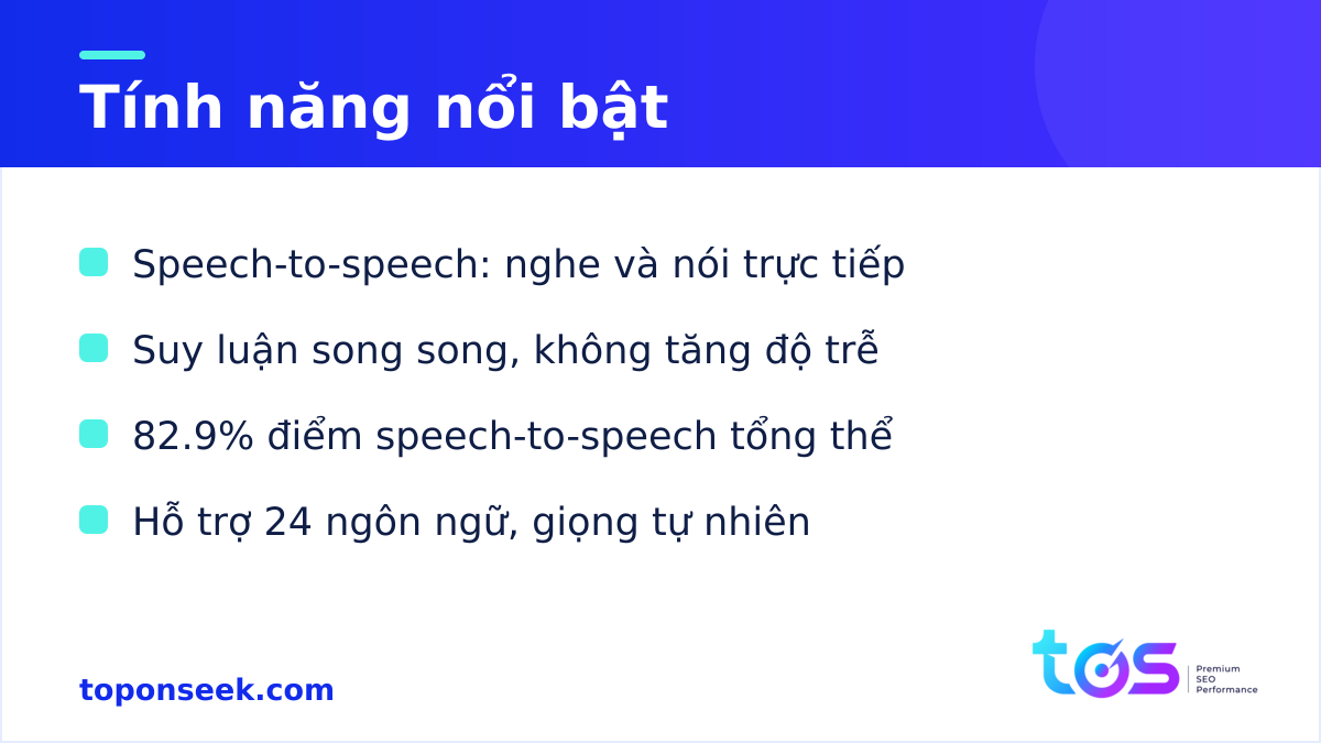 Tính năng nổi bật của Grok Voice Think Fast 2.0