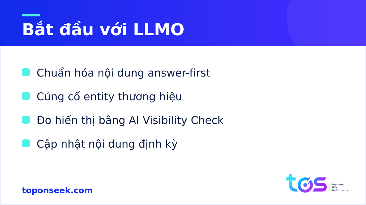 LLMO - Bắt đầu với LLMO
