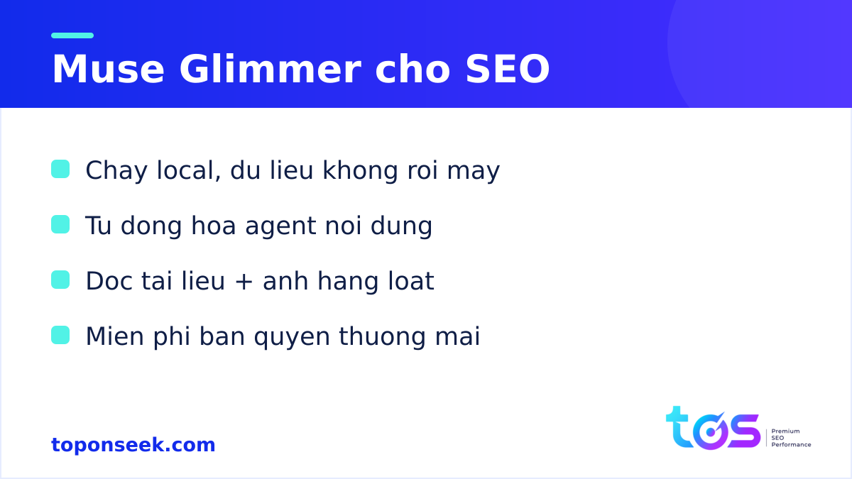 Ứng dụng Muse Glimmer cho marketing và SEO