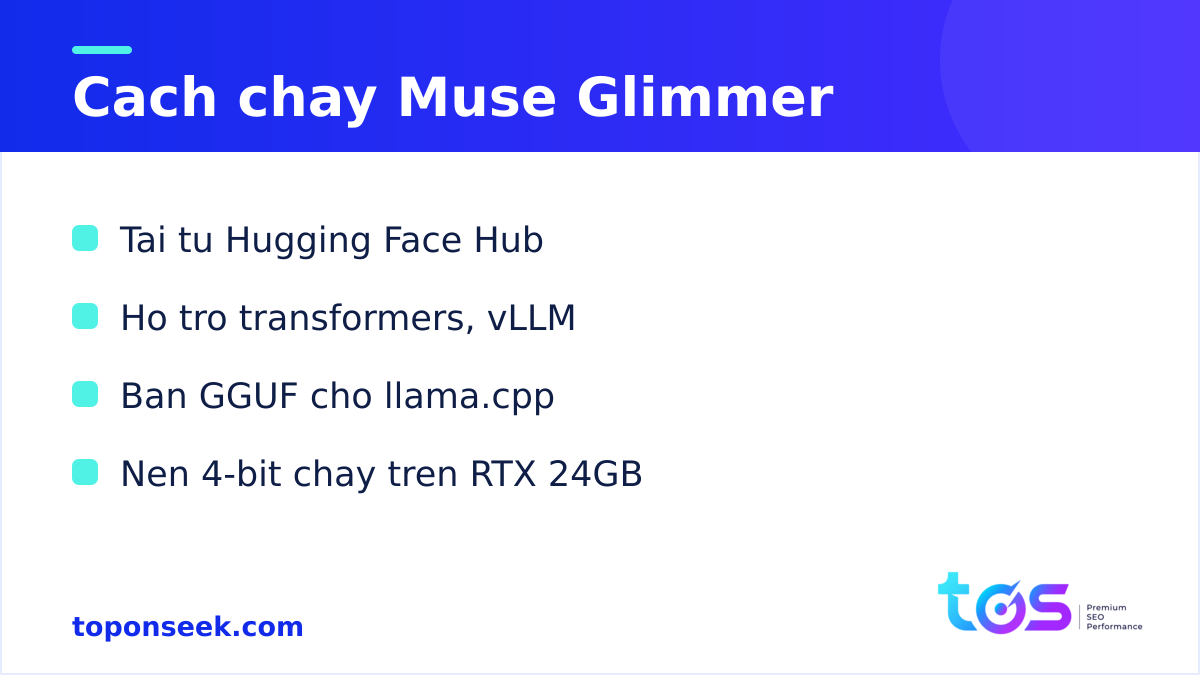 Cách chạy mô hình Muse Glimmer trên GPU phổ thông