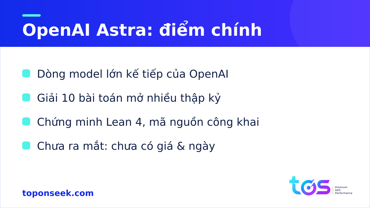 OpenAI Astra là gì - các điểm chính về dòng model AI mới của OpenAI