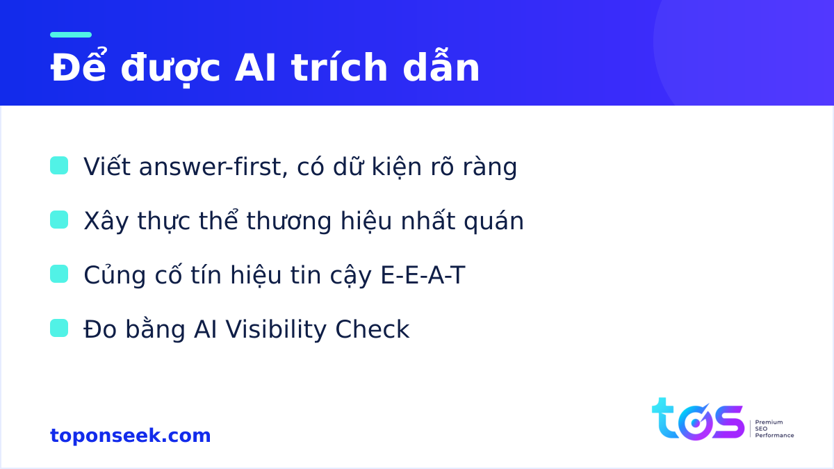 Perplexity vs ChatGPT vs Google AI Search - cách để thương hiệu được AI trích dẫn (GEO)