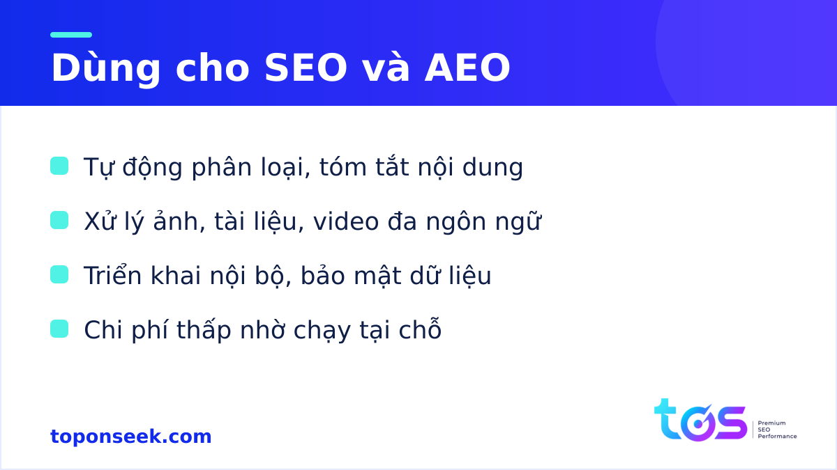Ứng dụng Qwen3.8-27B cho SEO và AEO